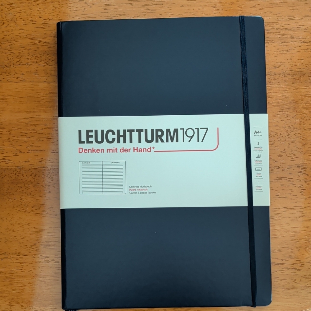 Leuchtturm1917 A4+ Hardcover Notebook in Navy + Matching pen